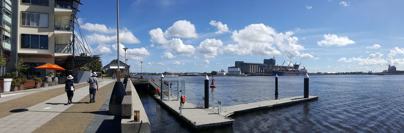 Panoramic view of city against sky