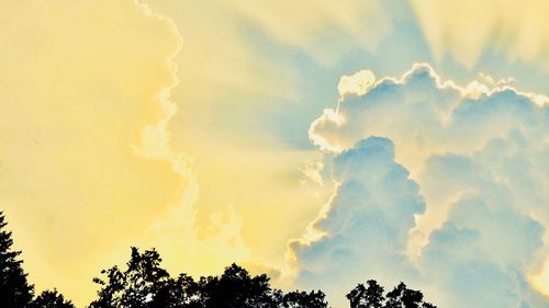 Low angle view of sky during sunset