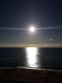 Scenic view of sea against sky at sunset