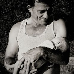 Midsection of woman with cat