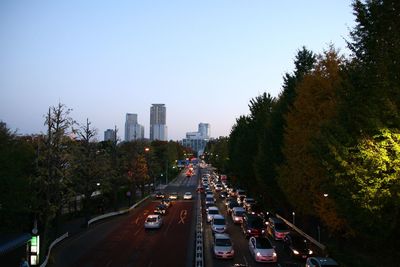 Car moving on road