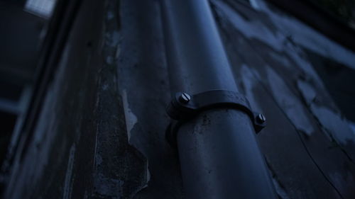 Water pipe on the facade of a house