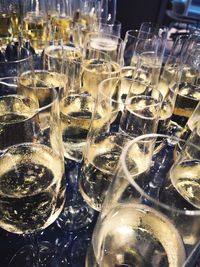 Close-up of wine glass on table at restaurant