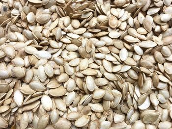 Full frame shot of pumpkin seeds on display