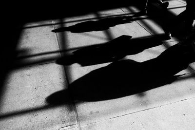 Shadow of people on floor