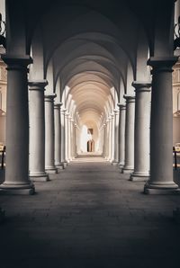 Empty corridor of building