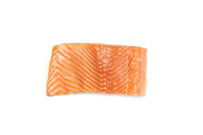 High angle view of orange against white background
