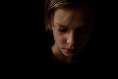 Close-up portrait of teenage girl