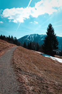 Scenic view of land against sky