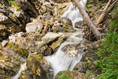 River flowing through rocks