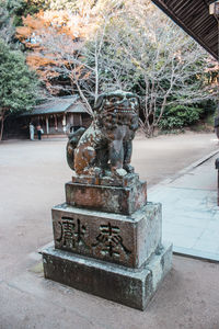 Metal structure in park