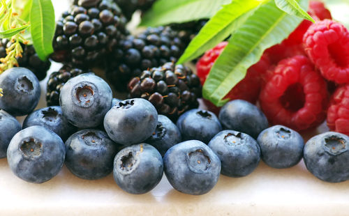 Close-up of berries on table