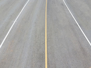 High angle view of road marking