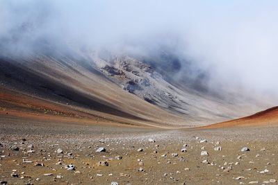 Scenic view of desert against sky