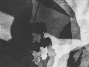 Shadow of people photographing