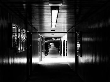 Empty corridor of building