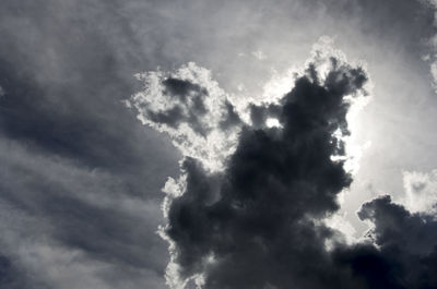 Low angle view of storm clouds in sky