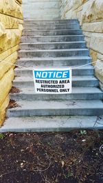 Information sign on wall