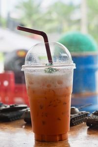 Close-up of drink on table