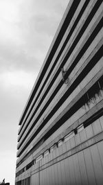 Low angle view of modern building against sky