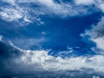 Low angle view of clouds in sky