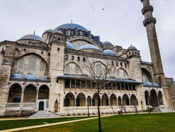 Low angle view of historical building against sky