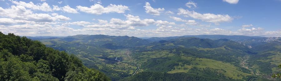 Panoramic view of landscape against sky