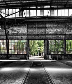 View of empty walkway