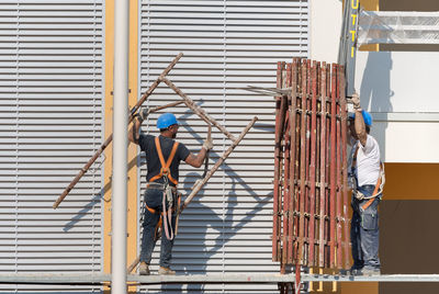 Men working at construction site