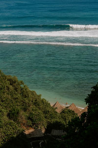 High angle view of sea against sky