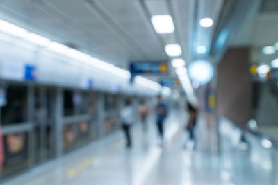 People at railroad station platform