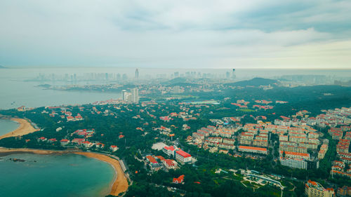 Qingdao coastal city area and landmarks