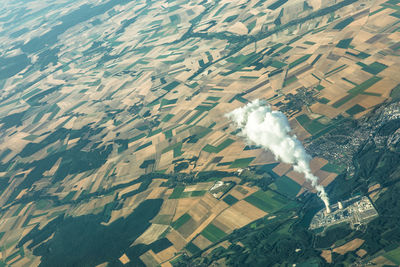 Aerial view of agricultural landscape