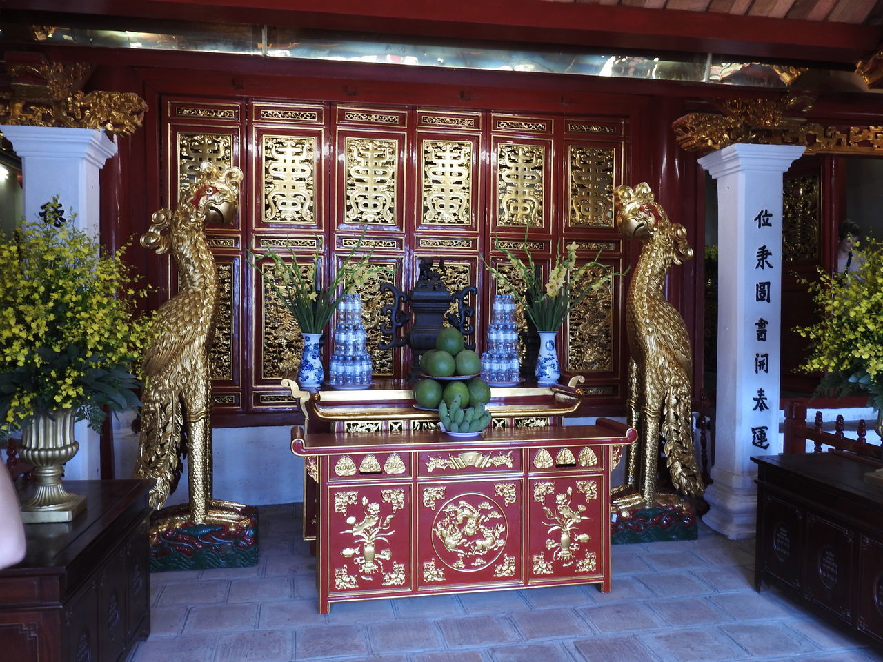 INTERIOR OF ILLUMINATED TEMPLE