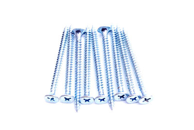 Close-up of objects over white background