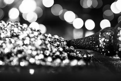 Defocused image of illuminated lights