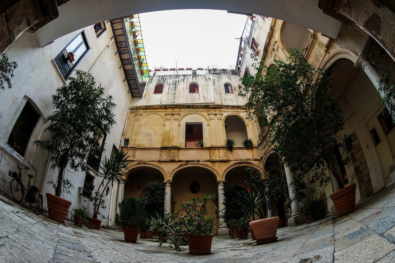 LOW ANGLE VIEW OF HISTORIC BUILDING