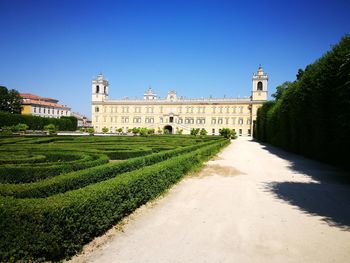 View of historical building in garden