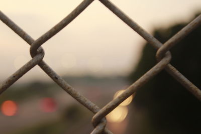 Close-up of chainlink fence