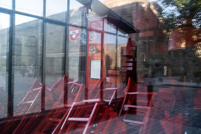 Multiple exposure of building and glass window