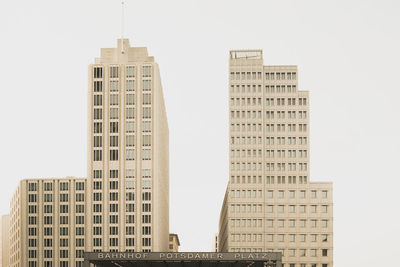 Low angle view of modern building against sky