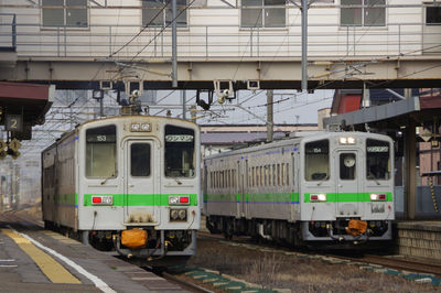 Kiha 143 local trains at the horobetsu station