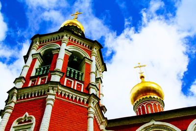 Low angle view of temple against sky