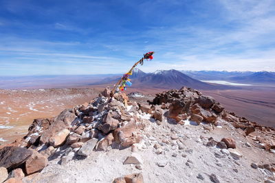 Scenic view of mountain against sky