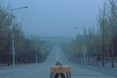 Empty road in the early morning
