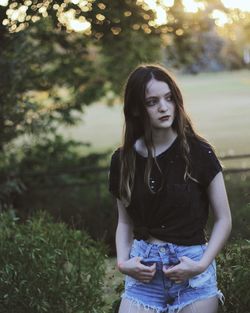 Portrait of young woman