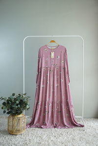 Home dress with a very beautiful simple printing motif