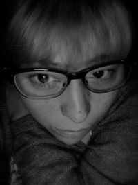 Portrait of man wearing eyeglasses