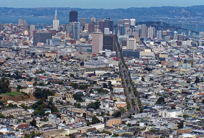 High angle view of cityscape