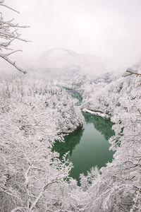 Scenic view of lake during winter